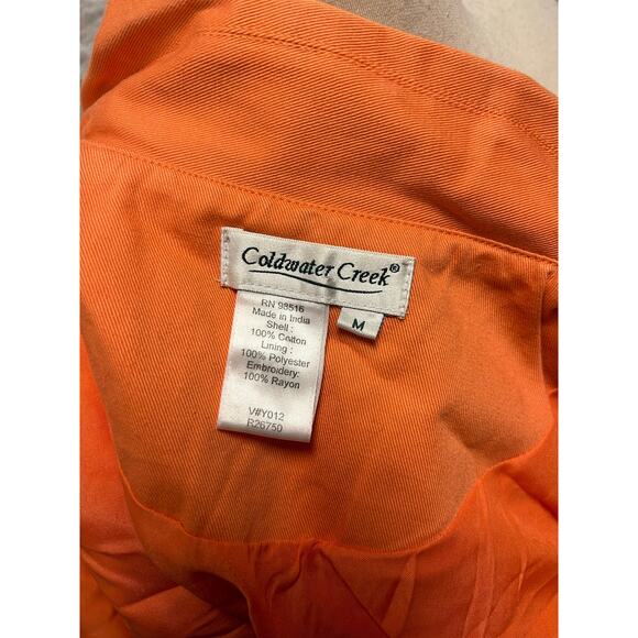 Womens COLDWATER CREEK Jacket Embroidered Ric Rac Southwest Design Size Medium - Picture 7 of 7